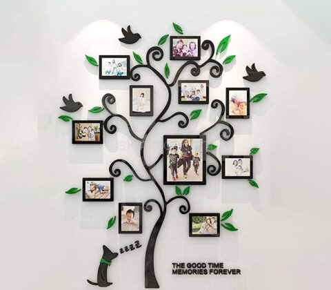 Wholesale custom acrylic wall tree 3D mirror stickers