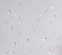 Wholesale custom acrylic wall stars mirror stickers MS-1738 Wholesale custom acrylic wall stars mirror stickers