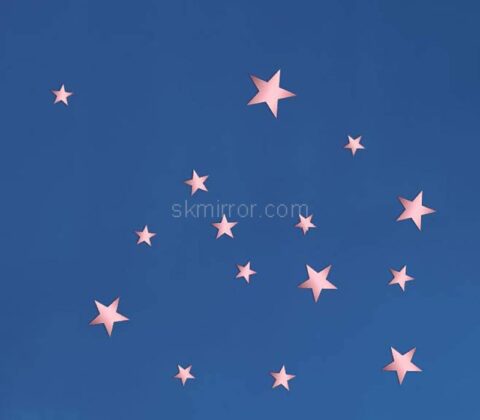 Wholesale custom acrylic wall DIY stars mirror stickers