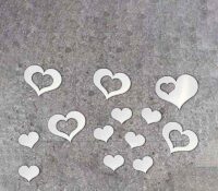 Wholesale custom acrylic wall DIY hearts mirror stickers