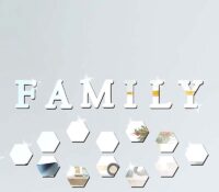 Wholesale custom acrylic wall family DIY mirror stickers