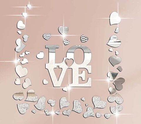 Wholesale custom acrylic wall home mirror stickers