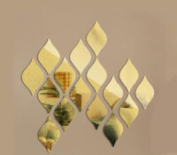 Wholesale custom acrylic wall decor teardrop mirror stickers