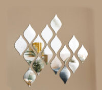 Wholesale custom acrylic wall decor 3D teardrop mirror stickers