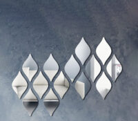 Wholesale custom acrylic wall DIY teardrop mirror stickers
