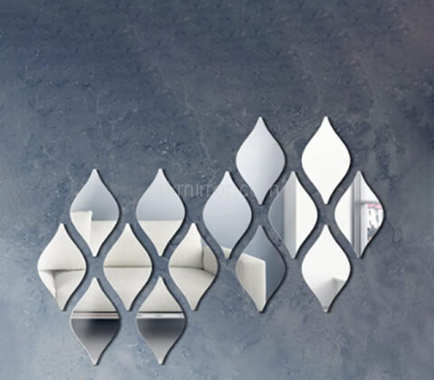 Wholesale custom acrylic wall DIY teardrop mirror stickers