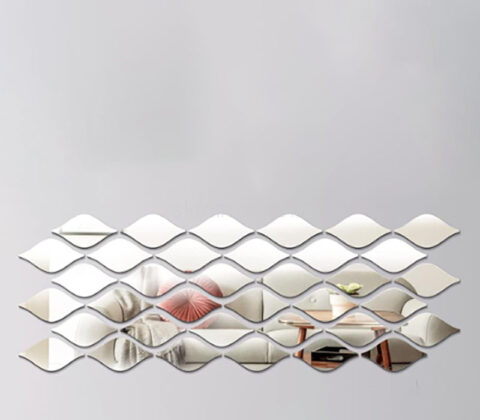 Wholesale custom acrylic wall teardrop mirror stickers
