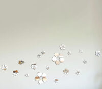 Wholesale custom acrylic wall decor flower mirror stickers