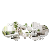 Wholesale custom acrylic wall DIY round mirror stickers