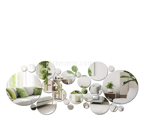 Wholesale custom acrylic wall DIY round mirror stickers