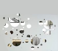 Wholesale custom acrylic wall round 3D DIY mirror stickers