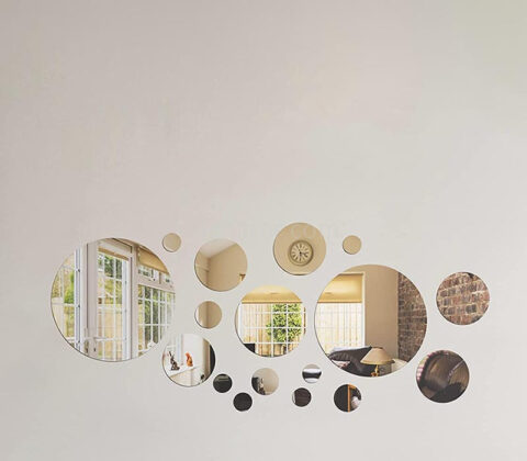 Wholesale custom acrylic wall round 3D mirror stickers