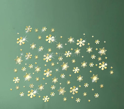 Wholesale custom acrylic wall snowflake 3D DIY mirror stickers