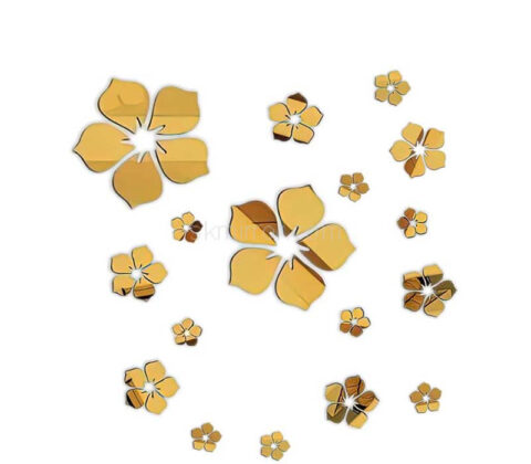 Wholesale custom acrylic wall 3D decor flower mirror stickers