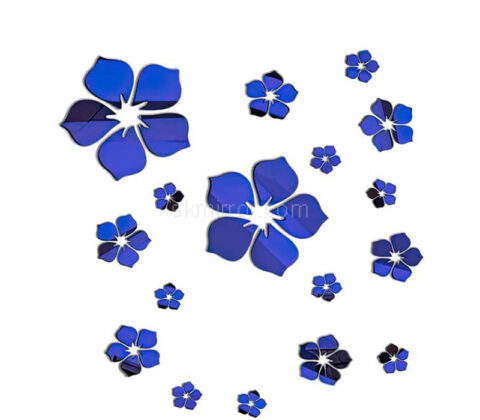 Wholesale custom acrylic wall 3D DIY flower mirror stickers