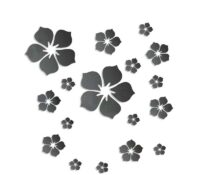 Wholesale custom acrylic DIY flower mirror stickers