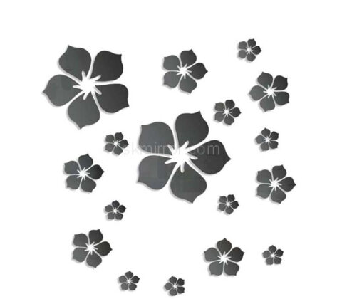 Wholesale custom acrylic DIY flower mirror stickers