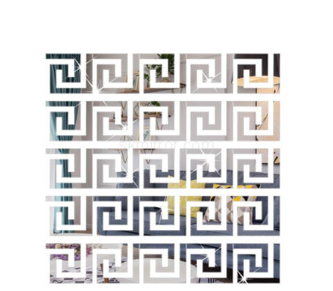 Wholesale custom acrylic wall DIY tiles border mirror stickers