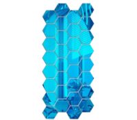 Wholesale custom plexiglass hexagon art mirror wall stickers