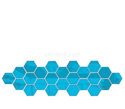 Wholesale custom plexiglass hexagonal decor mirror wall stickers