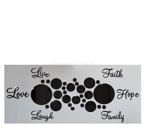 Wholesale custom plexiglass home decorative mirror stickers