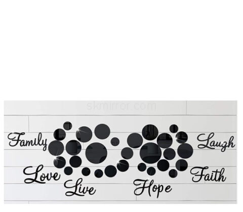 Wholesale custom plexiglass cireles decorative mirror stickers