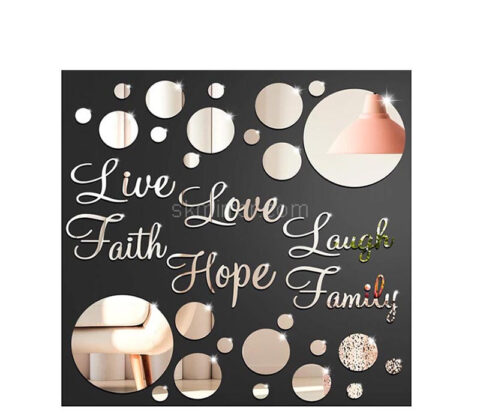 Wholesale custom plexiglass 3D cireles mirror stickers