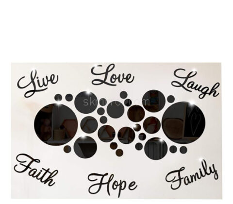 Wholesale custom plexiglass wall DIY cireles mirror stickers
