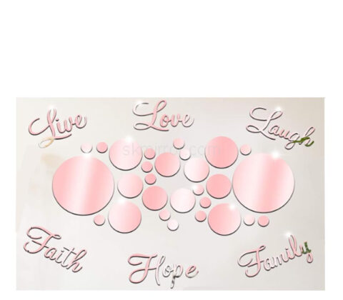 Wholesale custom plexiglass wall home cireles mirror stickers