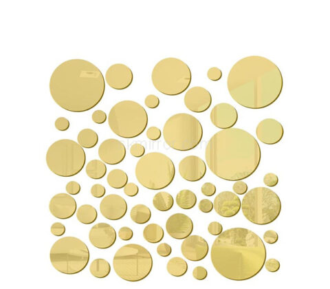Wholesale custom plexiglass wall DIY round mirror stickers