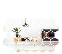 Wholesale custom plexiglass wall DIY hexagon mirror stickers