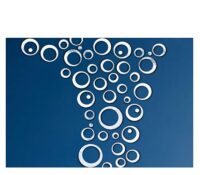 Wholesale custom plexiglass wall 3D round circle mirror stickers