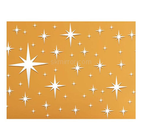 Wholesale custom plexiglass wall 3D star shape mirror stickers