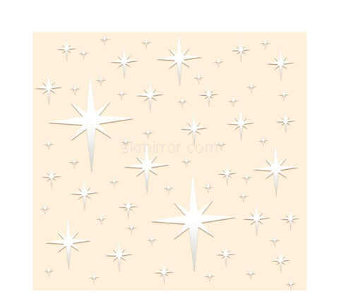 Wholesale custom plexiglass wall DIY stars mirror stickers