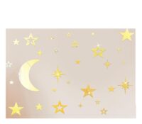 Wholesale custom plexiglass wall 3D moon stars mirror stickers
