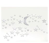Wholesale custom plexiglass wall decal moon stars mirror stickers