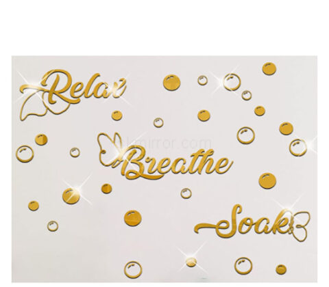 Custom plexiglass bathroom wall DIY mirror stickers