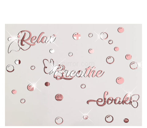 Custom plexiglass bathroom wall 3D mirror stickers