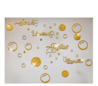 Custom plexiglass wall circle bubbles decor mirror stickers