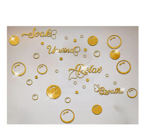 Custom plexiglass wall circle bubbles decor mirror stickers