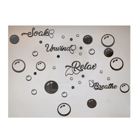 Custom plexiglass wall circle bubbles mirror stickers