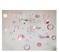 Custom acrylic wall circle bubbles mirror stickers