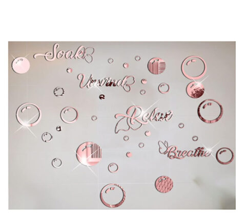 Custom acrylic wall circle bubbles mirror stickers