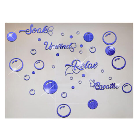 Custom acrylic wall DIY circle bubbles mirror stickers