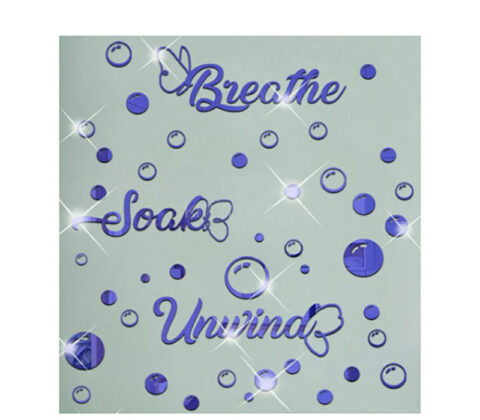 Custom acrylic wall bathroom circle bubbles mirror stickers