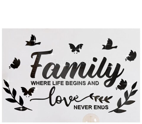 Custom acrylic wall home decor DIY mirror stickers