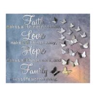 Custom acrylic wall home decor butterfly mirror stickers