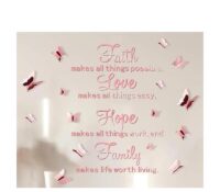 Custom acrylic wall home decor butterfly 3D mirror stickers