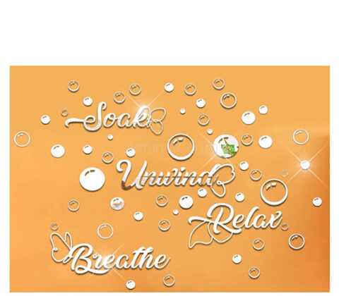 Custom acrylic wall bathroom decor DIY mirror stickers