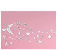 Custom acrylic wall decor moon star mirror stickers